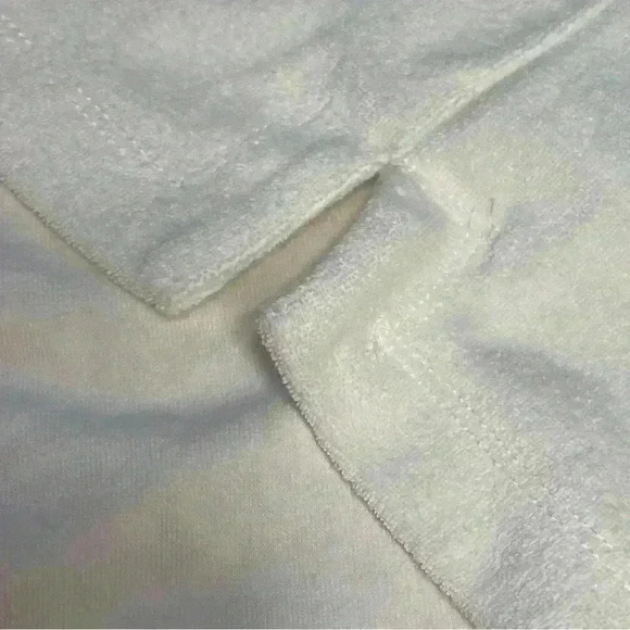 Free Assembly Womens Size M Terry Short Set Egret Sleeveless Front Tie EUC - Picture 15 of 16